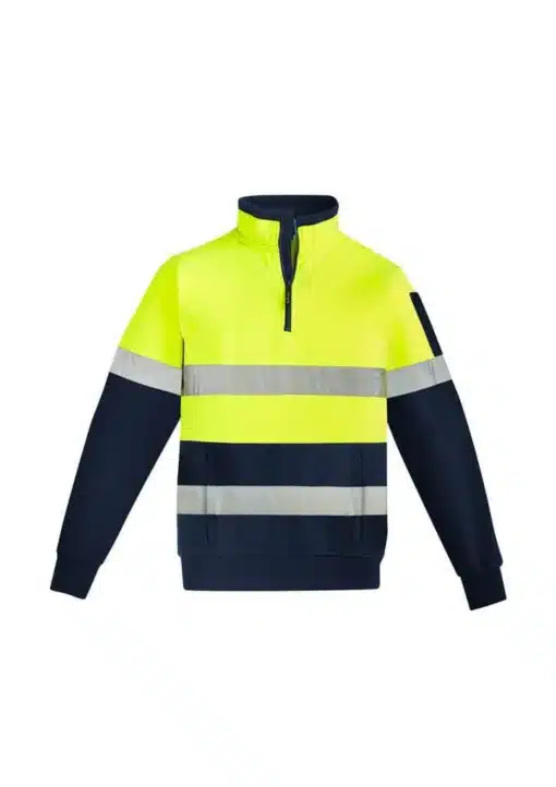 Mens Hi Vis 1/4 Zip Pullover - Hoop Taped - Image 4