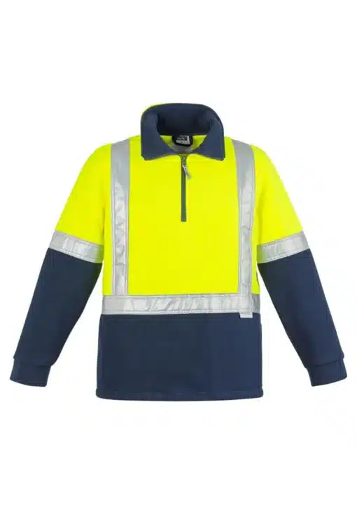Mens Hi Vis Polar Fleece Jumper - Shoulder Taped - Image 2